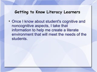 Literate Environment