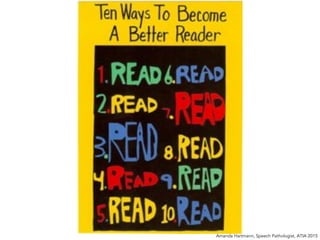 Amanda Hartmann, Speech Pathologist, ATIA 2015
 