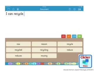 Amanda Hartmann, Speech Pathologist, ATIA 2015
 