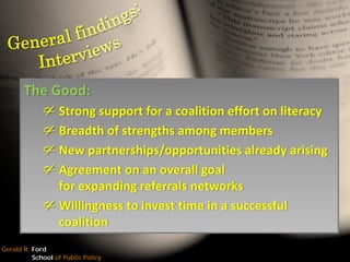 The Leadership Challenge: Moving towards a governance model for the Washtenaw County Literacy Coalition