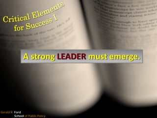 The Leadership Challenge: Moving towards a governance model for the Washtenaw County Literacy Coalition