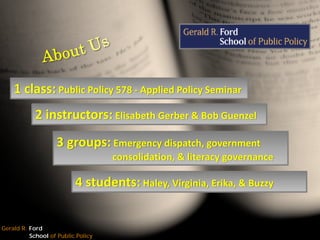 The Leadership Challenge: Moving towards a governance model for the Washtenaw County Literacy Coalition