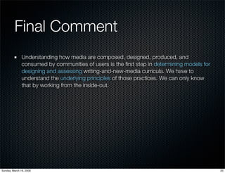 Arizona State English Department Research Presentation