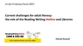 Literacy seminar 2017 reading writing hotline | PPT