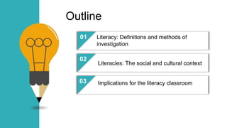 Literacy Method Definition Literacy and literacies | PPTX