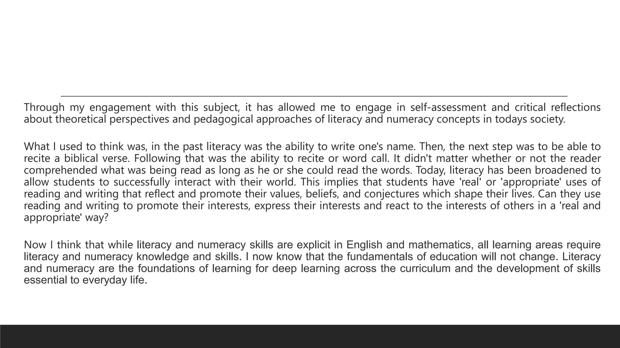 Literacy And Numeracy Presentation 1 1 Pptx