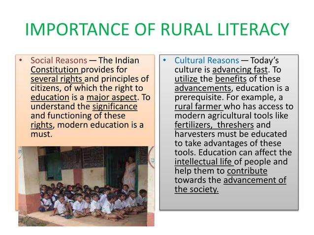 Literacy in rural india | PPTX
