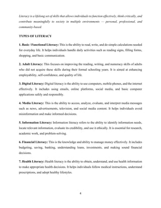 Literacy Method Definition Comprehensive Adult Literacy Methods and Practices for Empowerment | PDF