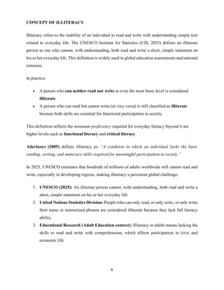 Literacy Method Definition Comprehensive Adult Literacy Methods and Practices for Empowerment | PDF