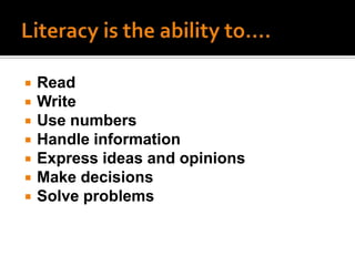 Literacy Powerpoint | PPTX
