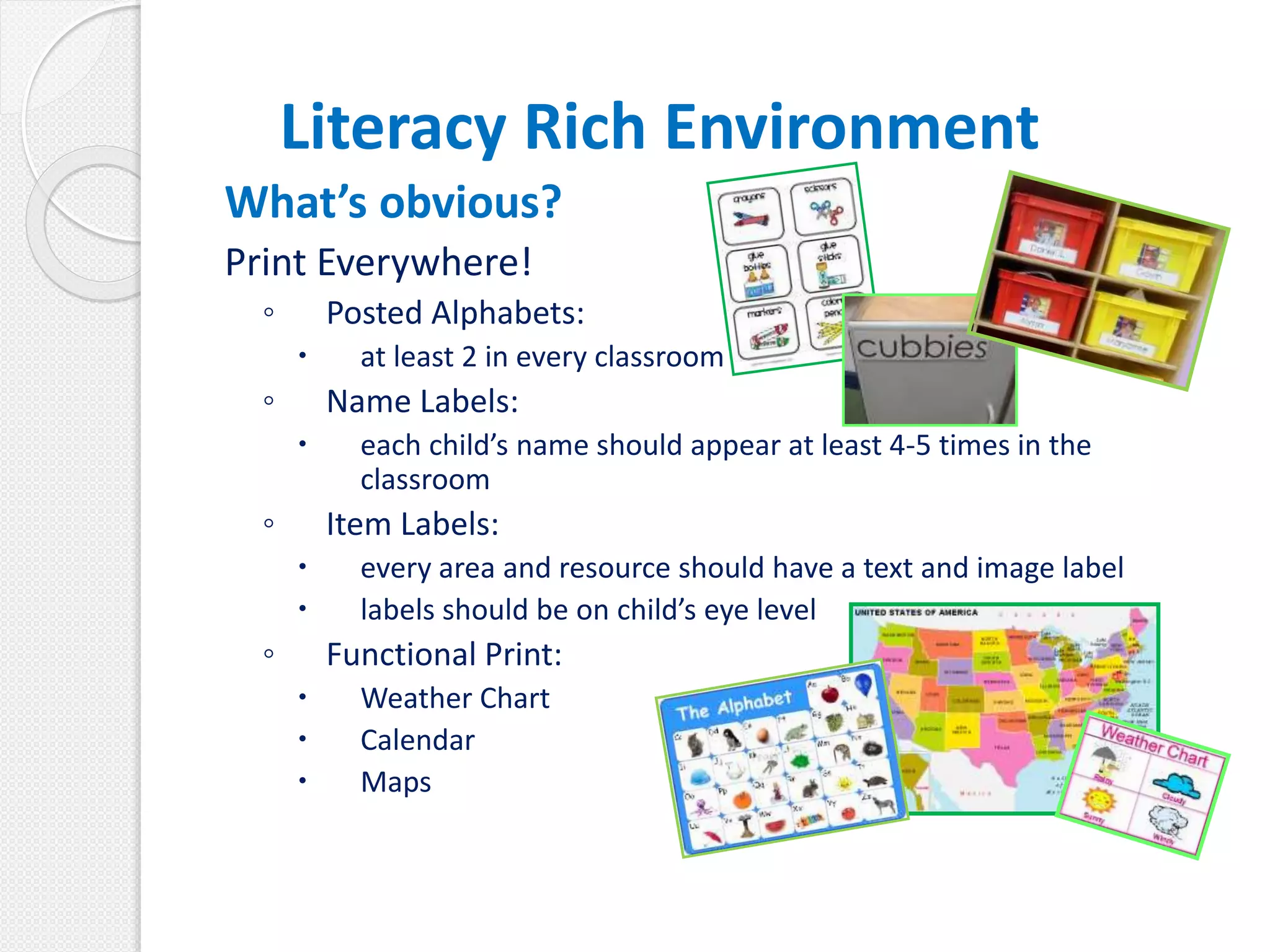 Creating a Literacy Rich Environment | PPTX