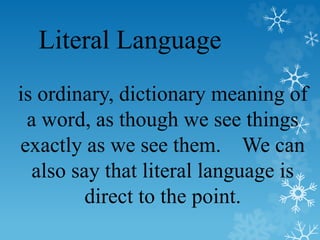 Literal and figurative language | PPTX