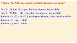 JAVA Literals | PPT