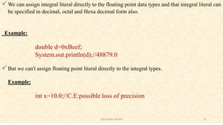 JAVA Literals | PPT