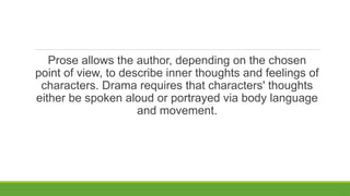 LITERARY PROSE DRAMA POWERPOINT PRESENTATION | PPTX