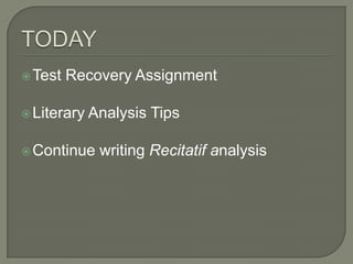 Independent Reading12/15/10READ YOUR BOOKAfter 15 minutes (or until Mr. Woock says so), there will be a prompt.Without sounding like the back cover of your book, summarize what you read today. Be sure to only summarize what you read today.  Write down the page numbers of what you read. DON’T FORGET:   Weekly Reading Logs DUE EVERY MONDAY.Content: Literary Analysis