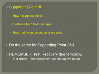 “My Support”In Class Notes 