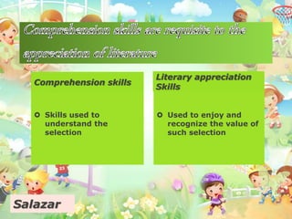 Literary appreciation skills | PPTX