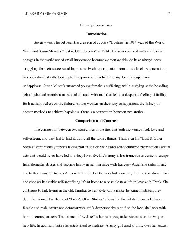 literary comparison essay