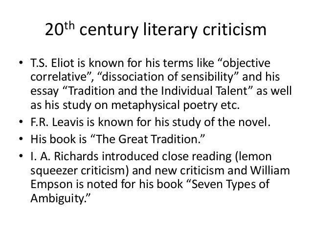 Ts eliot objective correlative essay