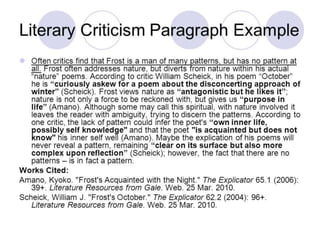 Reading Criticism & Critical
Debates
 