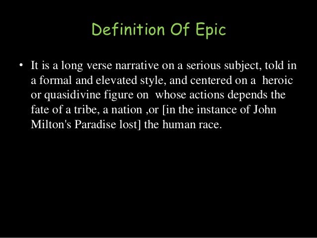 epic meaning literature epic meaning literature