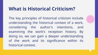 Literary Criticism -Report - Graduate Sc | PPTX