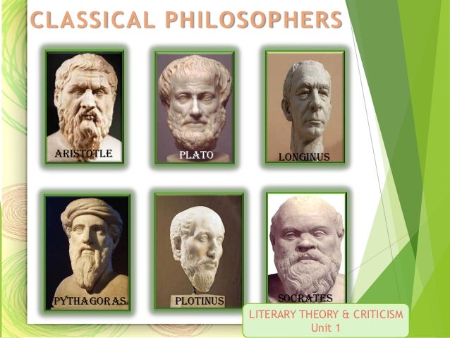 Literary criticism: Classical Philosophers