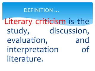 Literary Criticism Notes in English for Professional Purposes.ppt