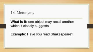 Metonymical Literary devices | PDF