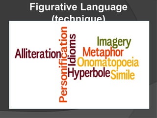 Figurative Language
(technique)
 