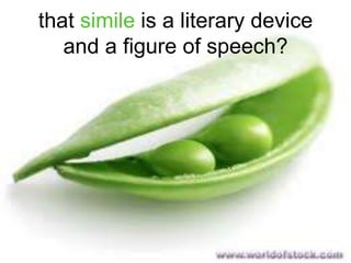 that simile is a literary device and a figure of speech?