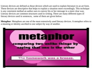 Definition Of Literary Devices ODP