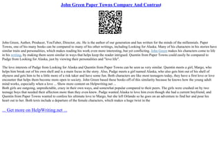 Literary Elements In Paper Towns | PPT