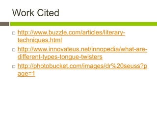 Literary Techniques. | PPTX