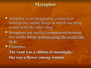 Two Metaphors Examples Literary_Terms_and_Devices for english.ppt