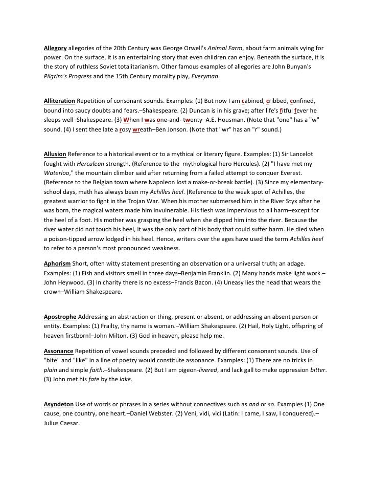 Glossary of literary terms