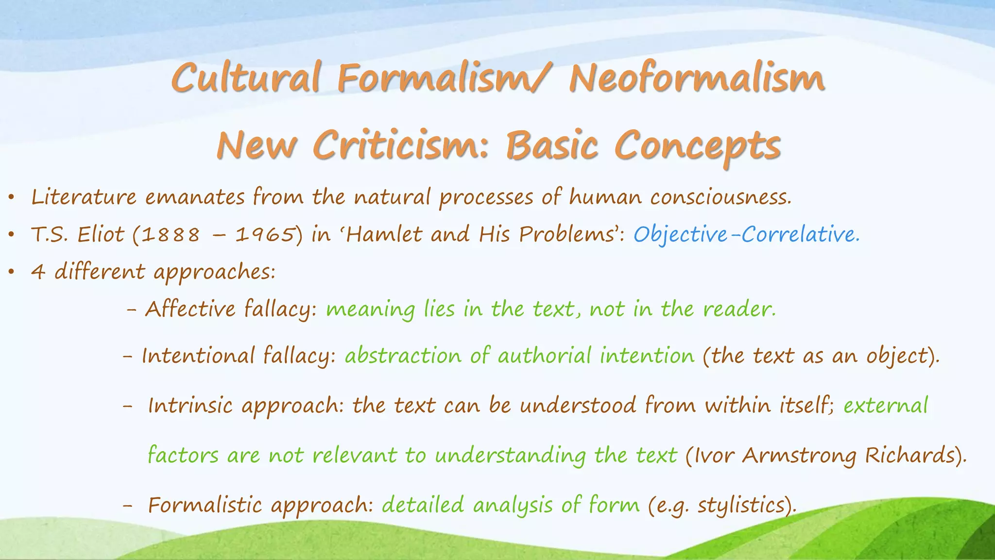 Literary theory & criticism pt. 1: Formalism | PDF