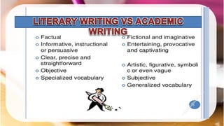 literary vs writing