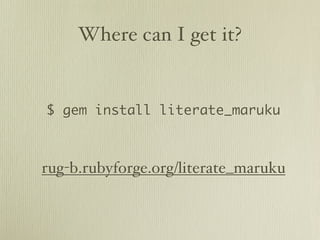 Literate Maruku