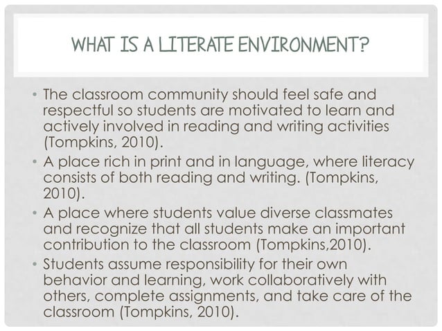 Literate environment analysis | PPT