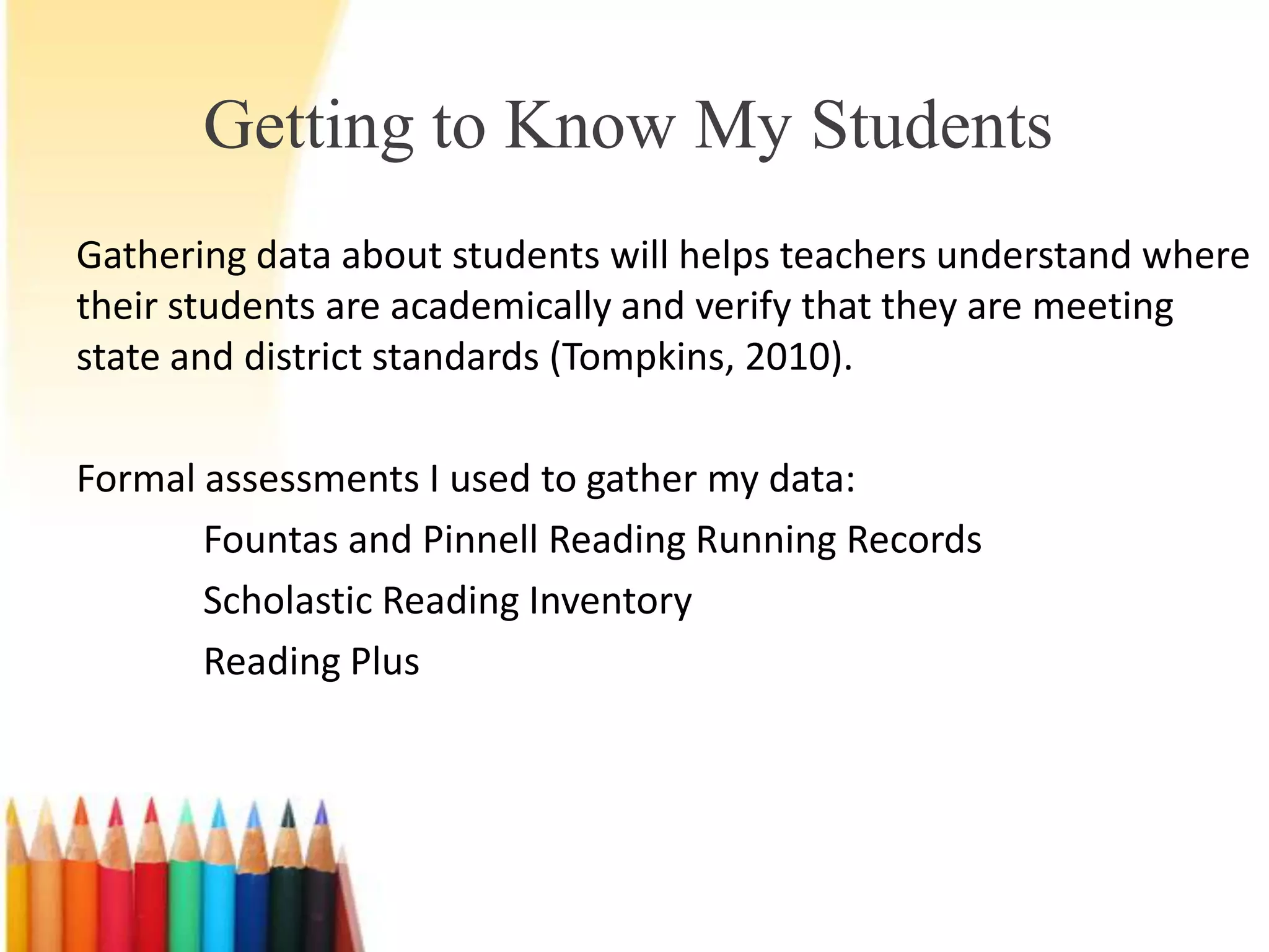 Literate environment analysis ppt