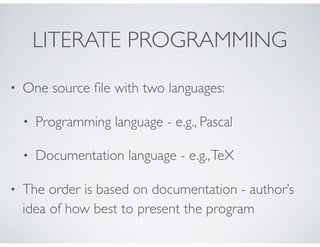Literate Programming | PPT