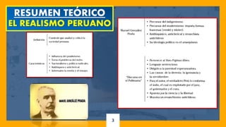 3
RESUMEN TEÓRICO
EL REALISMO PERUANO
 