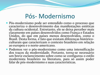 Literatura pos modernismo | PPTX