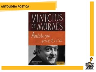 SONETO DA FIDELIDADEDe tudo, ao meu amor serei atentoAntes, e com tal zelo, e sempre, e tantoQue mesmo em face do maior encantoDele se encante mais meu pensamento.Quero vivê-lo em cada vão momentoE em seu louvor hei de espalhar meu cantoE rir meu riso e derramar meu prantoAo seu pesar ou seu contentamento.E assim, quando mais tarde me procureQuem sabe a morte, angústia de quem viveQuem sabe a solidão, fim de quem amaEu possa me dizer do amor (que tive):Que não seja imortal, posto que é chamaMas que seja infinito enquanto dure.ComentárioVinicius é o poeta dos relacionamentos humanos. 