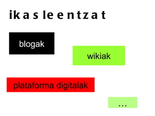 ikasleentzat blogak wikiak plataforma digitalak … 