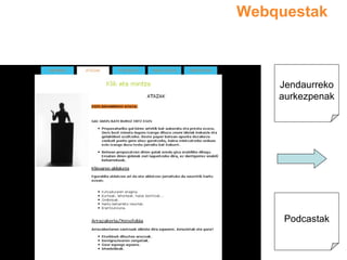 Webquestak Jendaurreko aurkezpenak Podcastak 