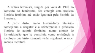 Literatura de autoria feminina | PPTX