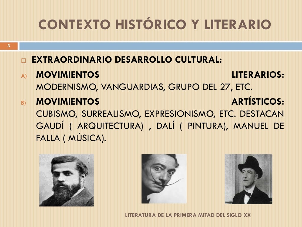 Literatura de la primera mitad del siglo xx